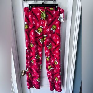 Dr. Seuss Fleece Grinch Holiday Bottoms XL